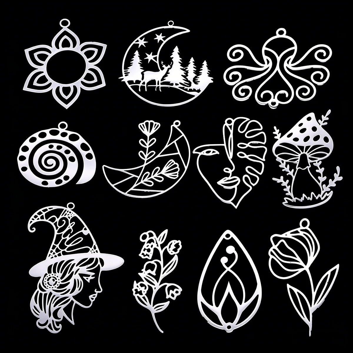 3pcs Stainless Steel Hollow Charms Flower Leaf Plant Pendants for DIY Jewelry Making Earrings Necklace Accessories Wholesale
3pcs Stainless Steel Hollow Charms Flower Leaf Plant Pendants for DIY Jewelry Making Earrings Necklace Accessories Wholesale
