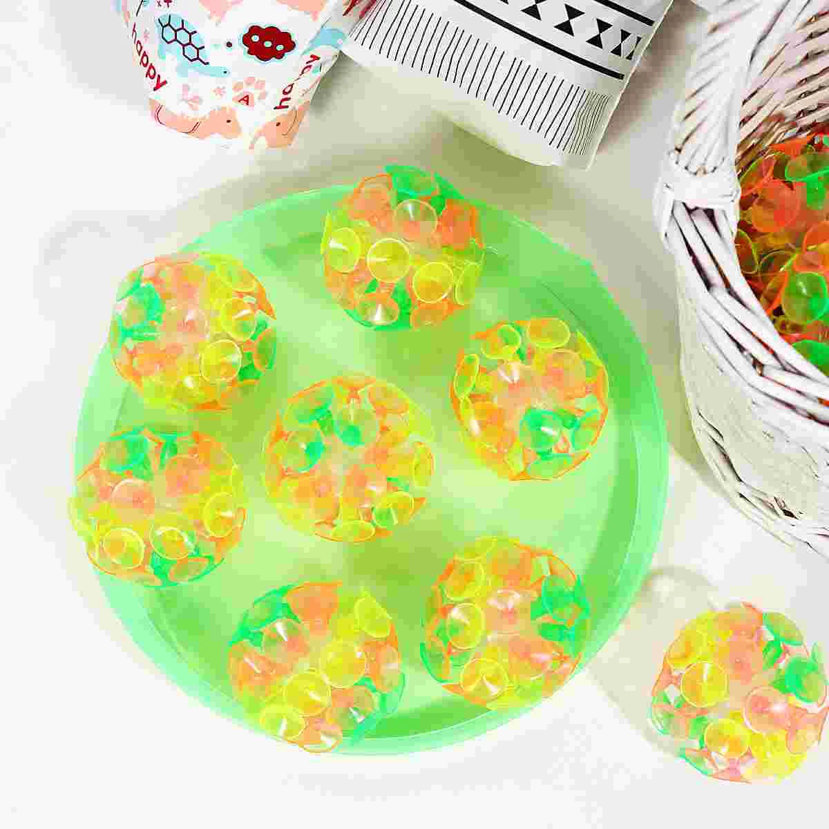 10 Pcs Multicolored Suction Cup Balls Bounce Toys Creative Playthings Glow In Dark Sticking Stress Release Toy Balls Outdoor
10 Pcs Multicolored Suction Cup Balls Bounce Toys Creative Playthings Glow In Dark Sticking Stress Release Toy Balls Outdoor