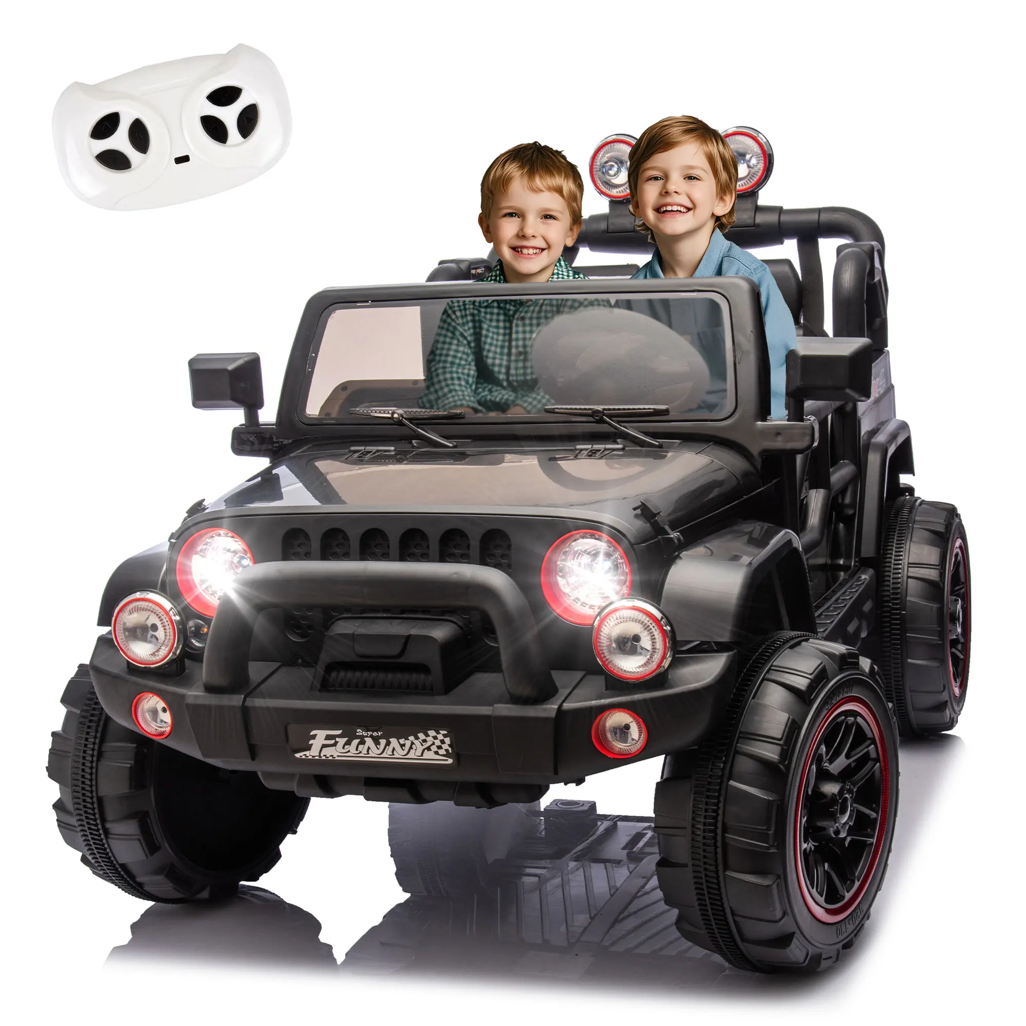 Kids Electric Ride On Toy 24V 80W Car with Bluetooth Remote Control Suspension Music LED Lights Outdoor Play Safety Belt
Kids Electric Ride On Toy 24V 80W Car with Bluetooth Remote Control Suspension Music LED Lights Outdoor Play Safety Belt