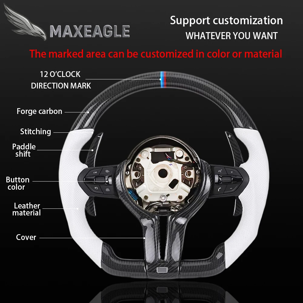 Руль MAXEAGLE для BMW M3 M5 F12 F10 F18 F06 F07 F20 F22 F30 F32 F34 F35 F45 F48 F49 X1 X2 X3 X4 X5 X6 E70 E71 E81 E90
Руль MAXEAGLE для BMW M3 M5 F12 F10 F18 F06 F07 F20 F22 F30 F32 F34 F35 F45 F48 F49 X1 X2 X3 X4 X5 X6 E70 E71 E81 E90
