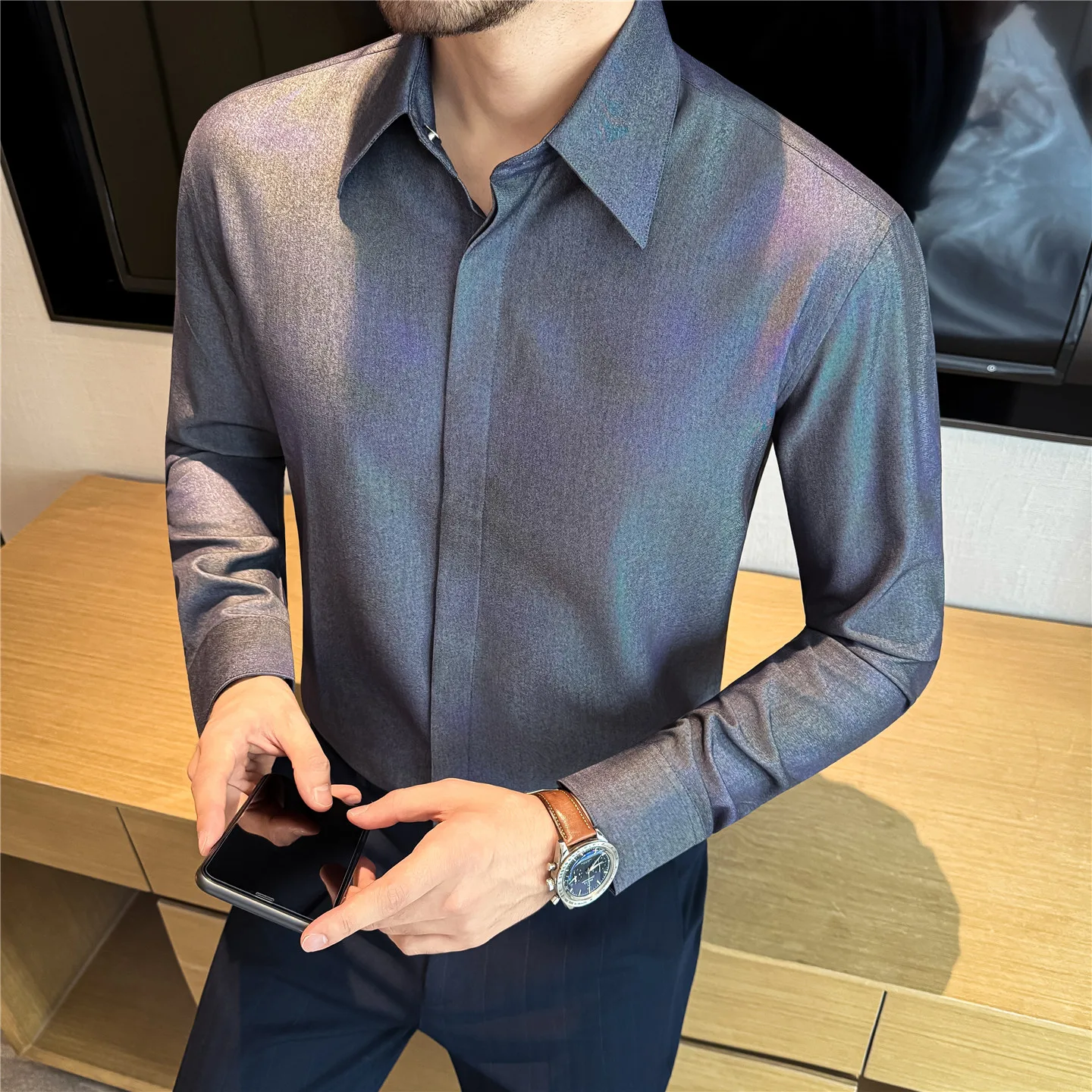 Multi-Colors Gradient Design Shirts Men Long Sleeve Luxury Dark Stripes Men's Social Shirt Dress Slim Fit Party/Prom Tuxedo 3XL
Multi-Colors Gradient Design Shirts Men Long Sleeve Luxury Dark Stripes Men's Social Shirt Dress Slim Fit Party/Prom Tuxedo 3XL