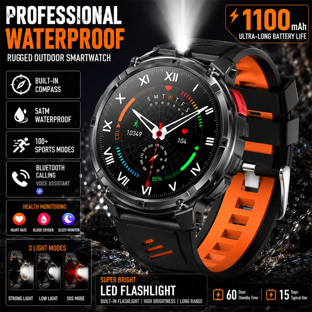 2026 New T-Rex3 Pro 1100mAh Battery Smart Watch for Men 5ATM Waterproof Sports Run Tracker Outdoors Compass Military Smartwatch
2026 New T-Rex3 Pro 1100mAh Battery Smart Watch for Men 5ATM Waterproof Sports Run Tracker Outdoors Compass Military Smartwatch