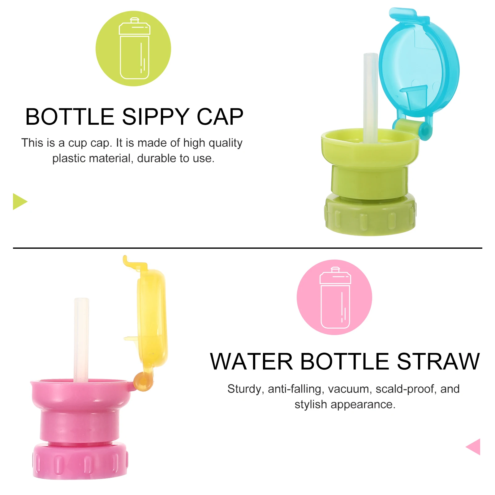 2Pcs Spill-Proof Anti-Leak Plastic Bottle Caps for Toddlers Removable Washable Straw Caps for Baby Feeding
2Pcs Spill-Proof Anti-Leak Plastic Bottle Caps for Toddlers Removable Washable Straw Caps for Baby Feeding
