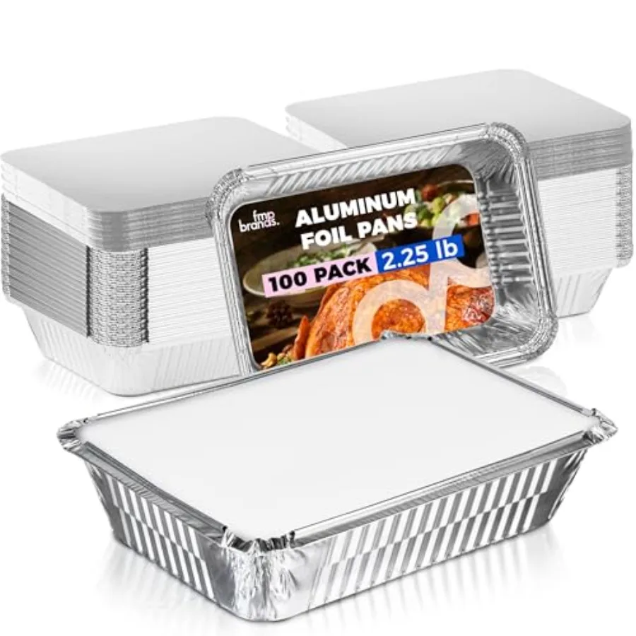 Pack Aluminum Foil Pans with Lids Disposable Take Out Food Containers with lids for Freshness and Spill Proof 8.5 x 6 x 2 Dispo
Pack Aluminum Foil Pans with Lids Disposable Take Out Food Containers with lids for Freshness and Spill Proof 8.5 x 6 x 2 Dispo