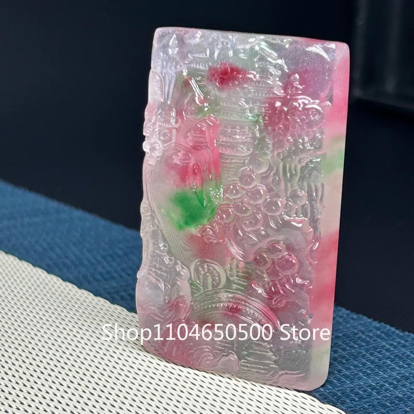 Certified Natural ice Multi-Color Jade Jadeite Landscape Amulet Pendant&Necklace
Certified Natural ice Multi-Color Jade Jadeite Landscape Amulet Pendant&Necklace
