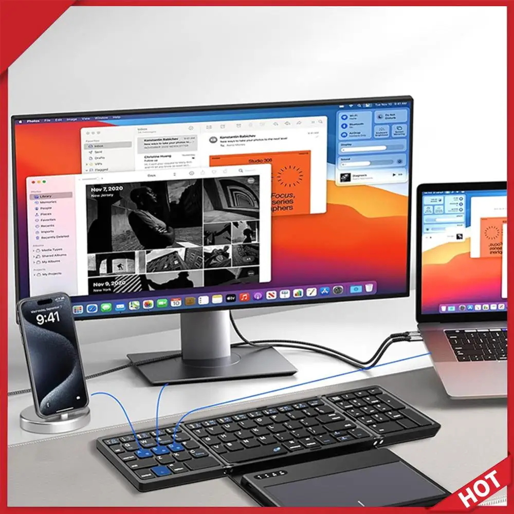 Foldable Bluetooth-Compatible Keyboard with Touchpad Wireless Folding Keyboard Ultra Slim Keyboard for Android/IOS/OS/Win/HMS
Foldable Bluetooth-Compatible Keyboard with Touchpad Wireless Folding Keyboard Ultra Slim Keyboard for Android/IOS/OS/Win/HMS