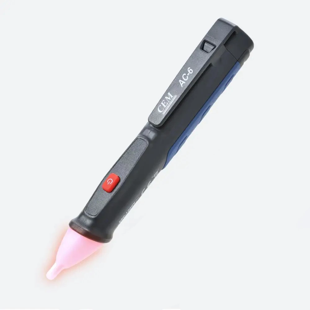 Contactless AC Voltage Tester with LED Signal Lamp & Vibration, 50 - 1000 V AC Operating Range, Non-Contact Voltage Tester
Contactless AC Voltage Tester with LED Signal Lamp & Vibration, 50 - 1000 V AC Operating Range, Non-Contact Voltage Tester