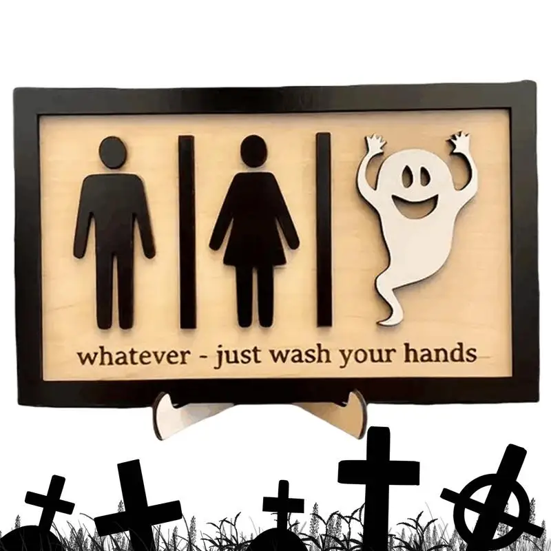 Halloween wooden restroom signs doorplate wall art sign decoration for home holiday party restroom decoration
Halloween wooden restroom signs doorplate wall art sign decoration for home holiday party restroom decoration