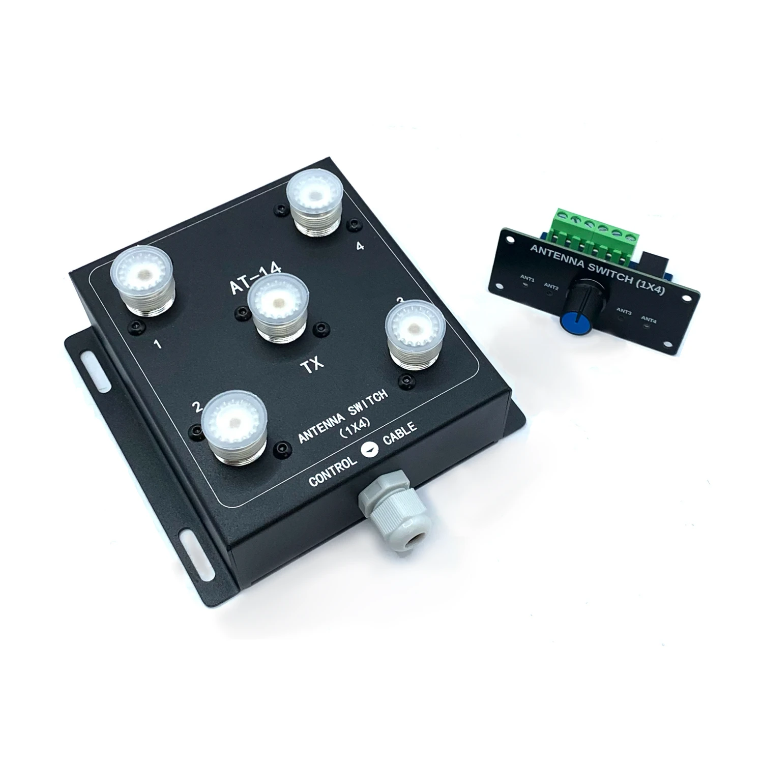 AT-14 4-Way Coax Remote Antenna Switch KIT SO-239 1.8MHz-60MHz 500W PEP
AT-14 4-Way Coax Remote Antenna Switch KIT SO-239 1.8MHz-60MHz 500W PEP
