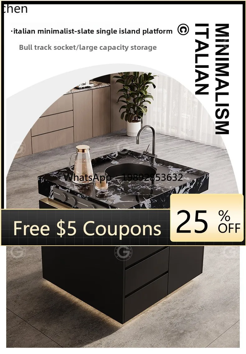Высококачественный островный шкаф из каменной плиты с раковиной, минималистичный обеденный стол для небольшой квартиры, встроенные аксессуары для дома
Высококачественный островный шкаф из каменной плиты с раковиной, минималистичный обеденный стол для небольшой квартиры, встроенные аксессуары для дома