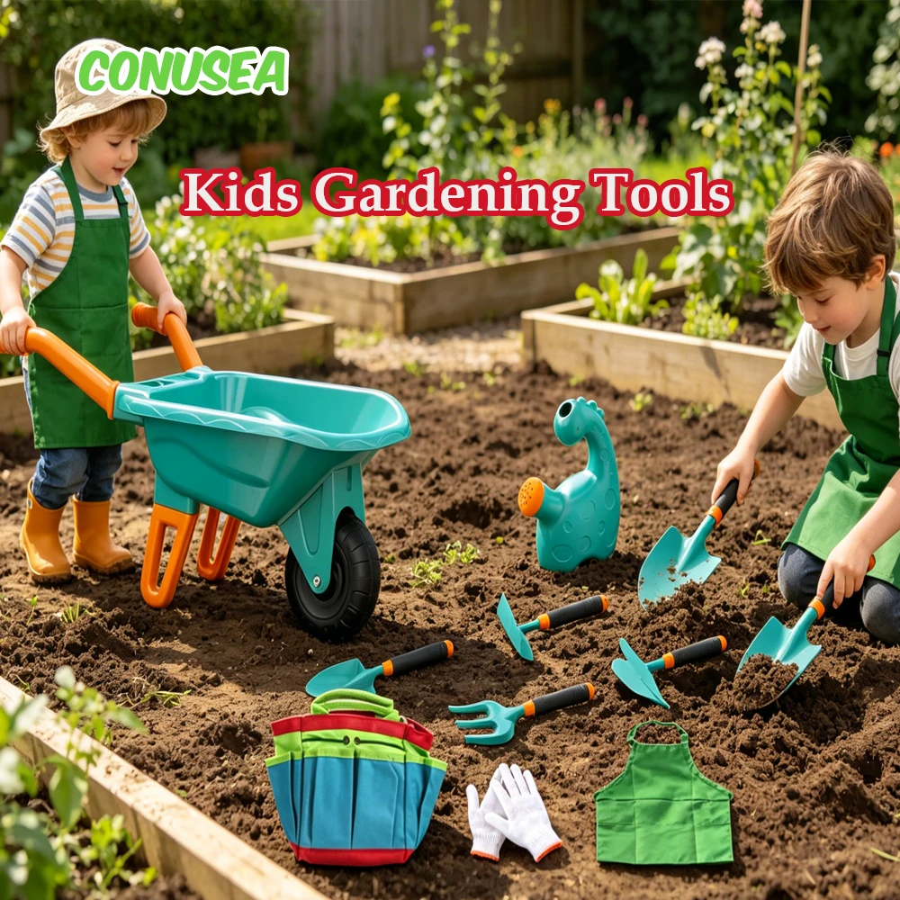 Kids Wheelbarrow Gardening Tools Outdoor Sports Toys Set Backyard Play Set for Kids with Shovel Rake Yard Digging Weed Games
Kids Wheelbarrow Gardening Tools Outdoor Sports Toys Set Backyard Play Set for Kids with Shovel Rake Yard Digging Weed Games