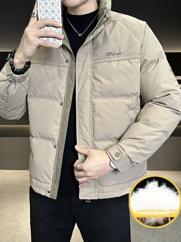 Мужская белая пуховая куртка-пуховик с воротником-стойкой, приталенная, зимняя, повседневная, для активного отдыха, спорта и поездок на работу
Мужская белая пуховая куртка-пуховик с воротником-стойкой, приталенная, зимняя, повседневная, для активного отдыха, спорта и поездок на работу