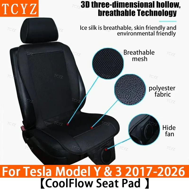 12V 3D Spacer Car Summer Cool Air Seat Cushion Fast Blowing Ventilation Seat Cooling Refrigerated Seat for Tesla Y&3 2017-2026
12V 3D Spacer Car Summer Cool Air Seat Cushion Fast Blowing Ventilation Seat Cooling Refrigerated Seat for Tesla Y&3 2017-2026