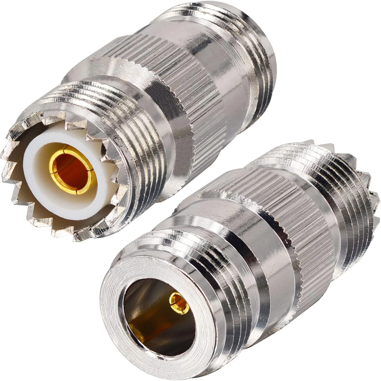 Коаксиальный RF-адаптер с прямым разъемом N-мама на UHF SO-239 — набор из 2 предметов для антенны Wi-Fi, радио CB, анализатора и коаксиального разъема
Коаксиальный RF-адаптер с прямым разъемом N-мама на UHF SO-239 — набор из 2 предметов для антенны Wi-Fi, радио CB, анализатора и коаксиального разъема