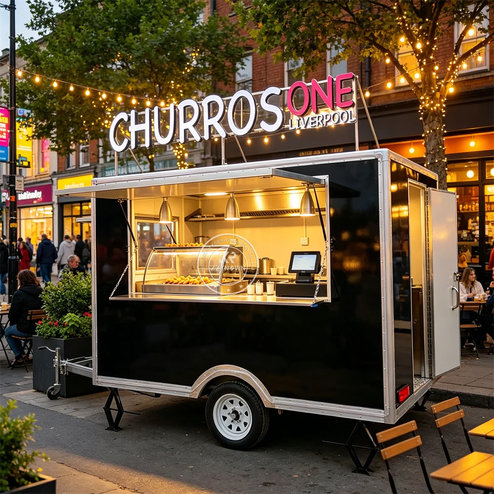Outdoor Mobile BBQ Fast Food Trailer Street Catering Mobile Pizza Beverage Cart Outdoor Fast Food Truck Fully Equipped
Outdoor Mobile BBQ Fast Food Trailer Street Catering Mobile Pizza Beverage Cart Outdoor Fast Food Truck Fully Equipped