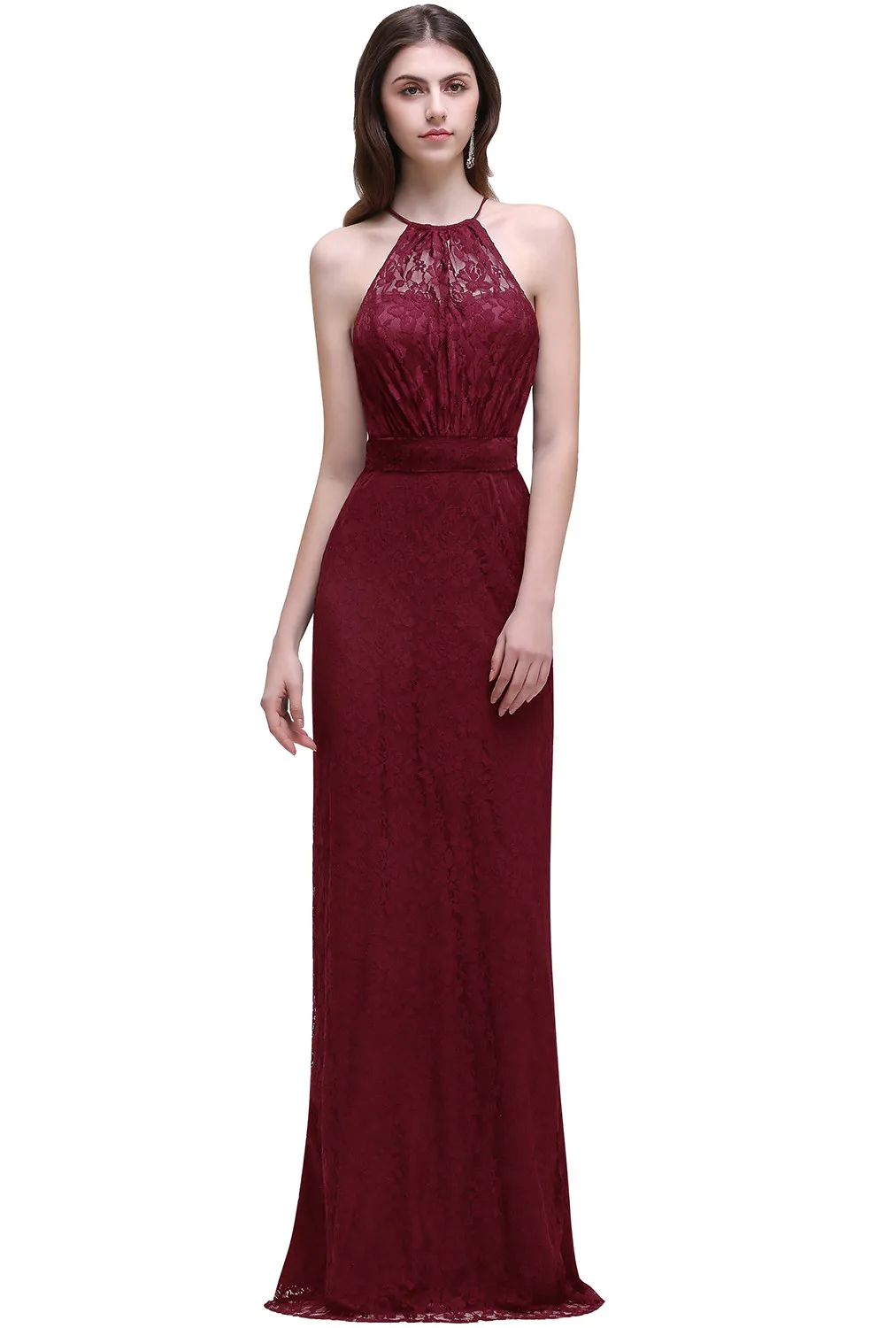 Burgundy Halter Lace Long Evening Dress For Bride Vestido De Gala Floor-length Prom Gown For Women Chiffon Straps Wedding
Burgundy Halter Lace Long Evening Dress For Bride Vestido De Gala Floor-length Prom Gown For Women Chiffon Straps Wedding