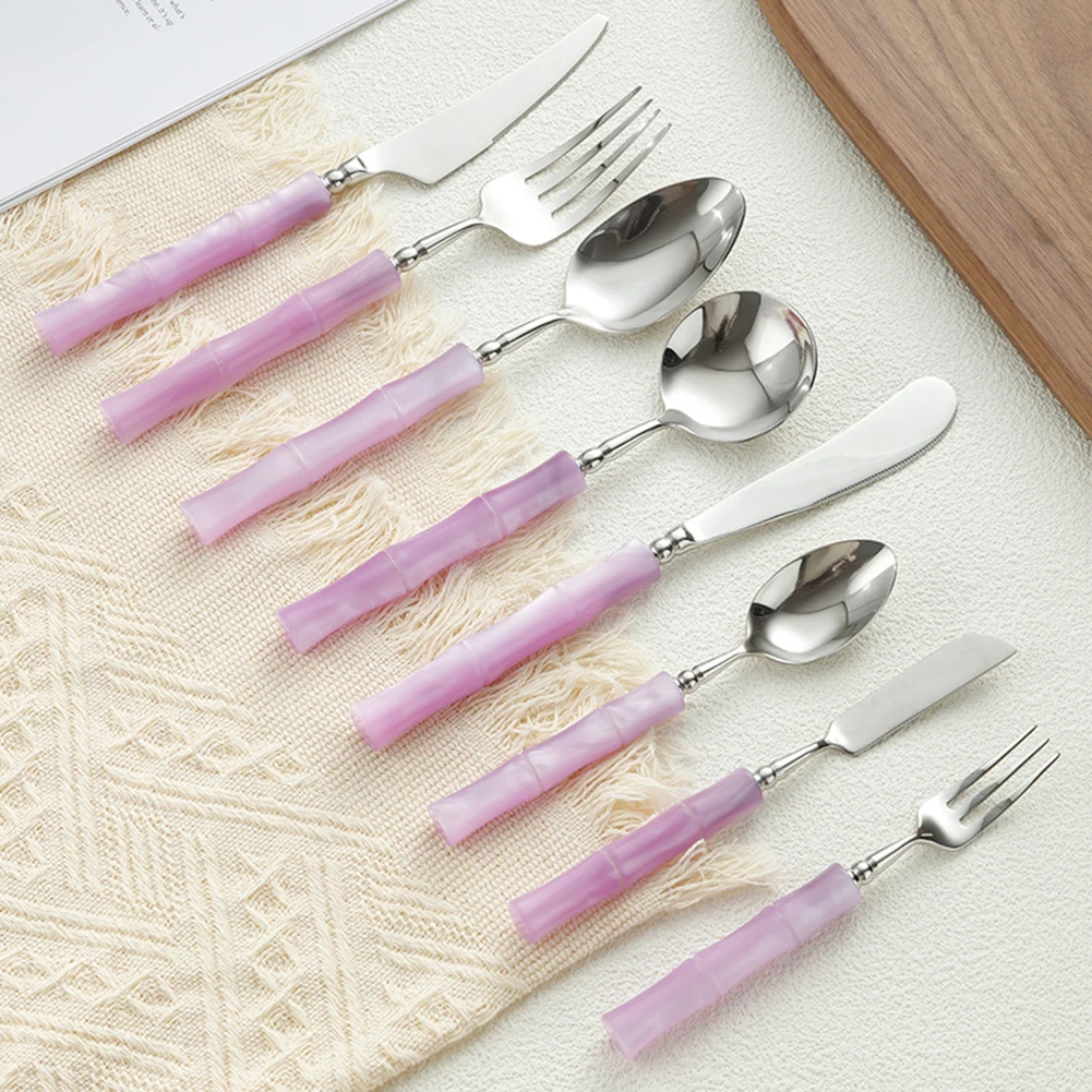4 Piece Shape Silverware Set 304 Stainless Steel Acrylic Handle Green White Purple Flatware Cutlery For Dining Table
4 Piece Shape Silverware Set 304 Stainless Steel Acrylic Handle Green White Purple Flatware Cutlery For Dining Table