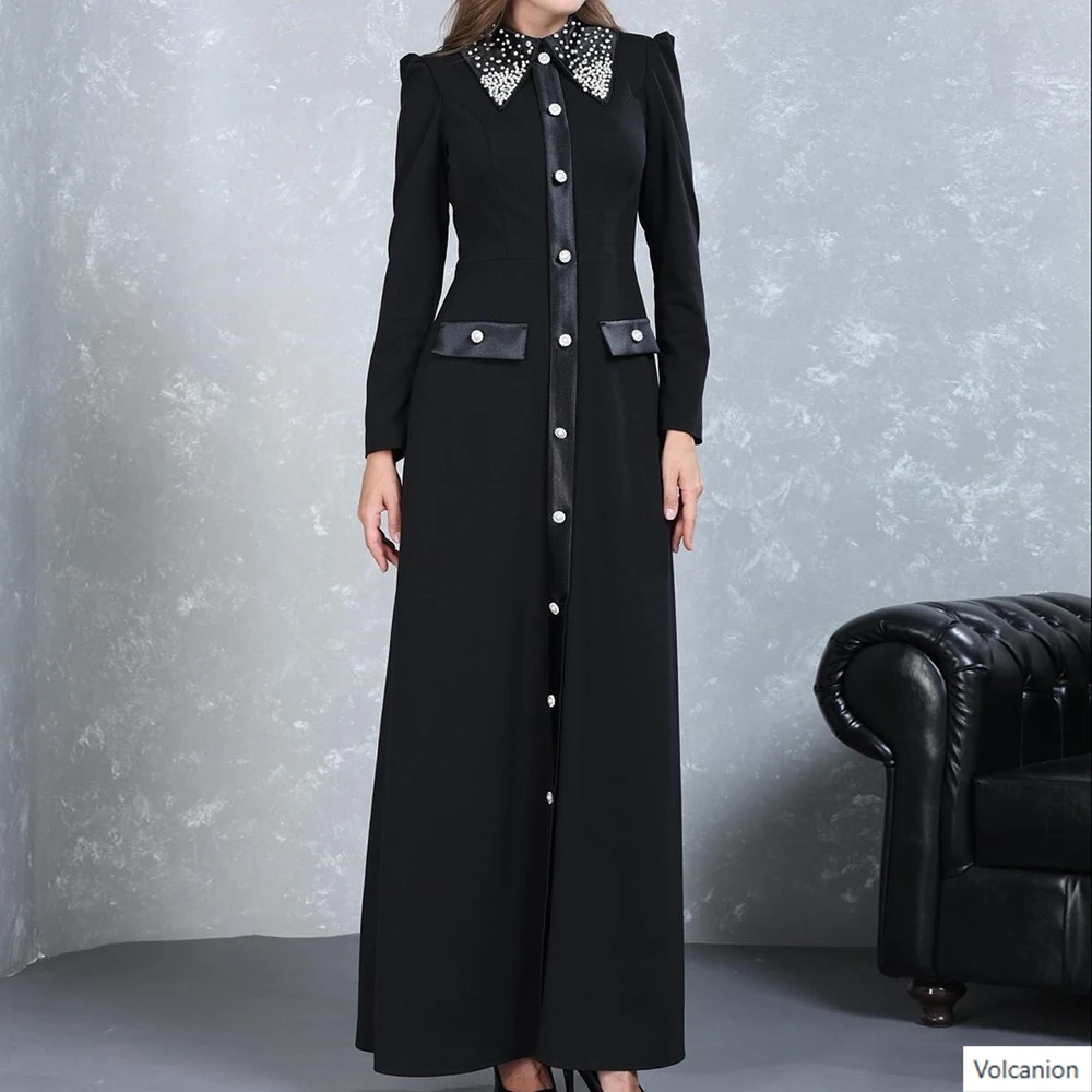 Customized A-line Evening Dresses Ankle-length High-neck Full Sleeve Prom Gown Fashion Beading Crystal Pockets Draped Party Gown
Customized A-line Evening Dresses Ankle-length High-neck Full Sleeve Prom Gown Fashion Beading Crystal Pockets Draped Party Gown