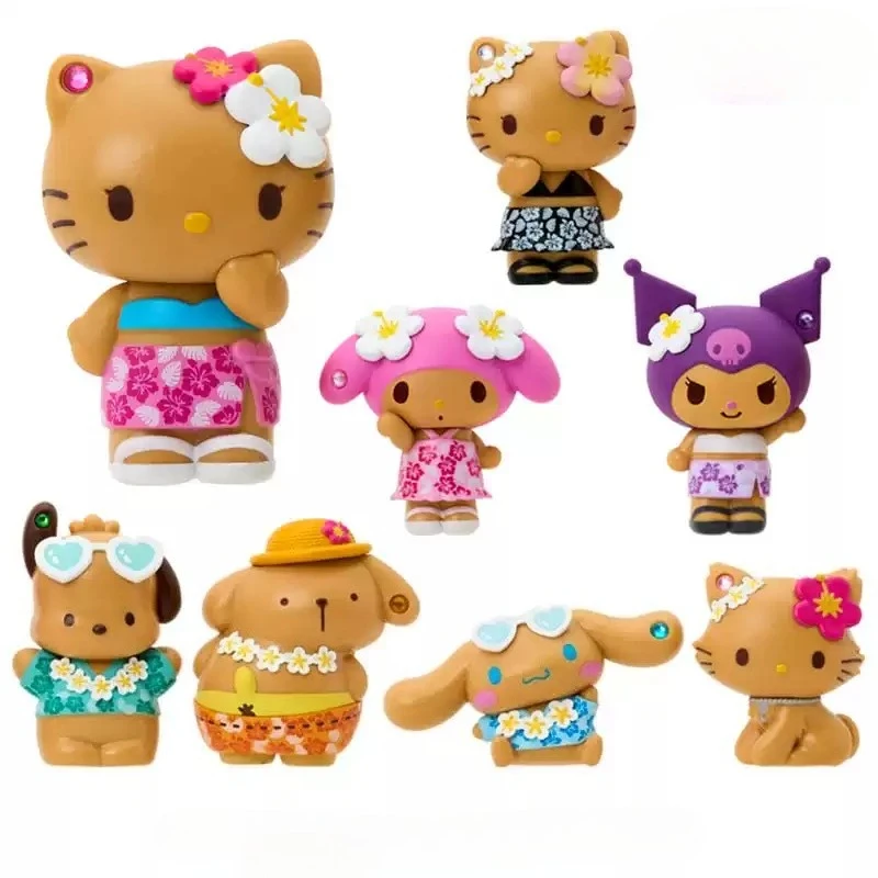 Cartoon Characters Hello Kitty Dark Skin Hawaii Vacation Blind Box My Melody Kuromi Pochacco Action Figurine Desktop Ornament
Cartoon Characters Hello Kitty Dark Skin Hawaii Vacation Blind Box My Melody Kuromi Pochacco Action Figurine Desktop Ornament