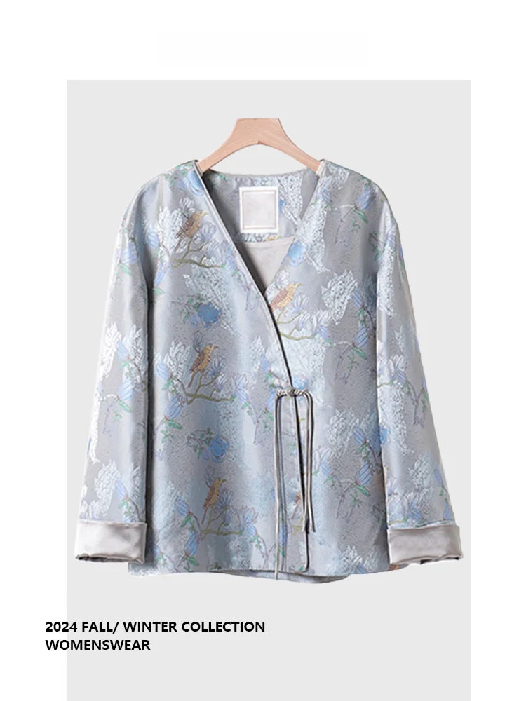 Forever 2 Yang Mi New Chinese Sle Satin Jaet Women's Autumn Winter National Sle Retro Embroidery Design Sense Outerwear
Forever 2 Yang Mi New Chinese Sle Satin Jaet Women's Autumn Winter National Sle Retro Embroidery Design Sense Outerwear