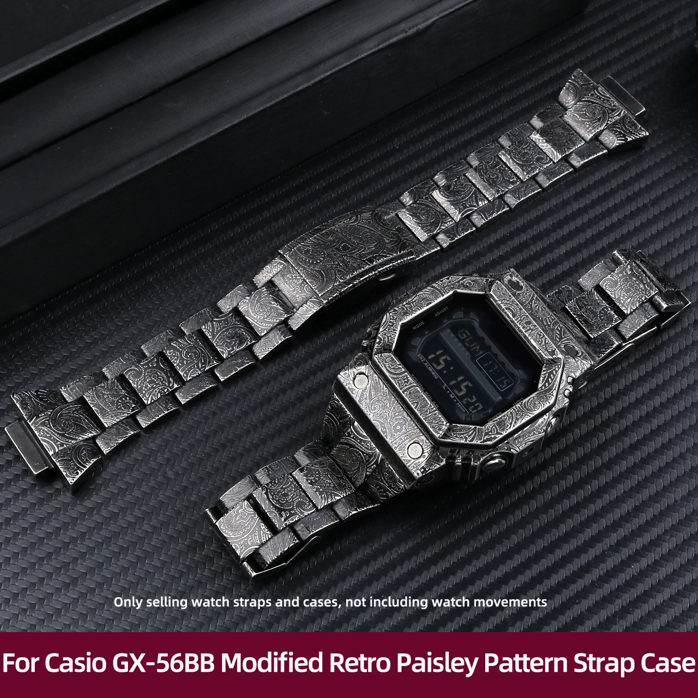High Quality Stainless Steel Watch Strap For CASIO G-SHOCK GX-56BB GXW-56 Metal Bracelet Case GX56 Modified Retro PaisleyPattern
High Quality Stainless Steel Watch Strap For CASIO G-SHOCK GX-56BB GXW-56 Metal Bracelet Case GX56 Modified Retro PaisleyPattern