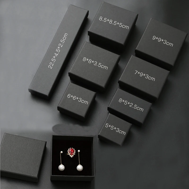 1pcs Strong Cardboard Jewelry Display Box 5x8 6x6 9x9 22.5x4.5 cm Paper Gift Boxes for Necklace Ring Earrings Jewelry Packaging 
1pcs Strong Cardboard Jewelry Display Box 5x8 6x6 9x9 22.5x4.5 cm Paper Gift Boxes for Necklace Ring Earrings Jewelry Packaging