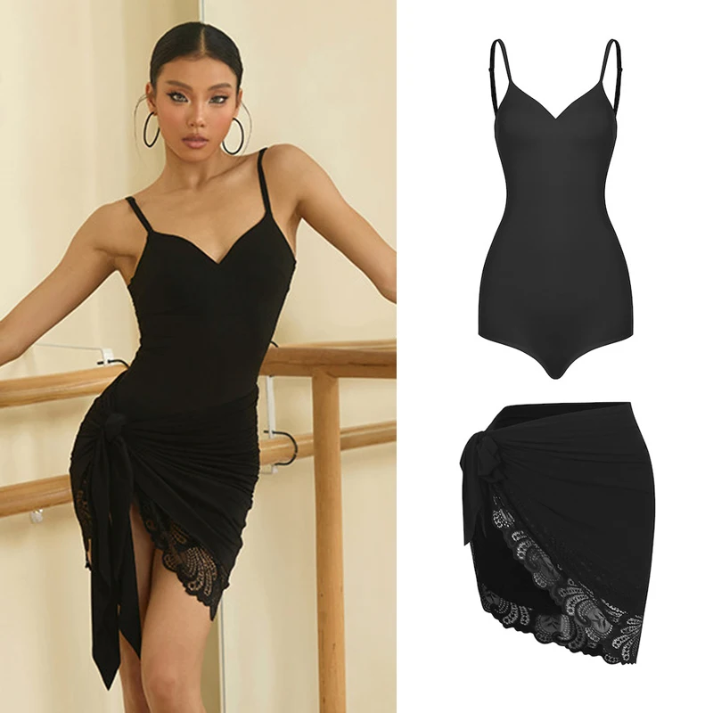 New Latin Dance Clothes Women Black Leotards Black Lace Skirt ZYM Dance Wear Adult Rumba Cha Cha Dance Practice Dresses DNV27306
New Latin Dance Clothes Women Black Leotards Black Lace Skirt ZYM Dance Wear Adult Rumba Cha Cha Dance Practice Dresses DNV27306