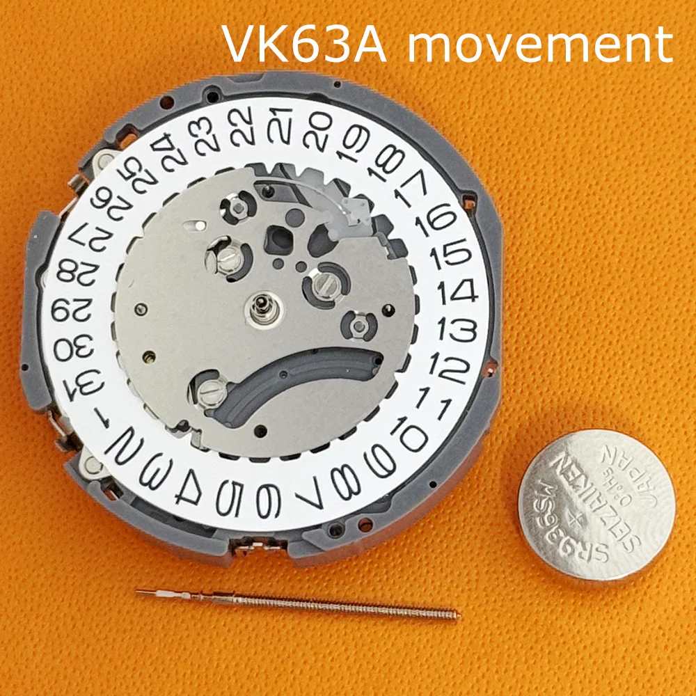 The Japanese vk63A quartz movement features a six-hand chronograph with small date and multi-functional 24-hour chronograph
The Japanese vk63A quartz movement features a six-hand chronograph with small date and multi-functional 24-hour chronograph