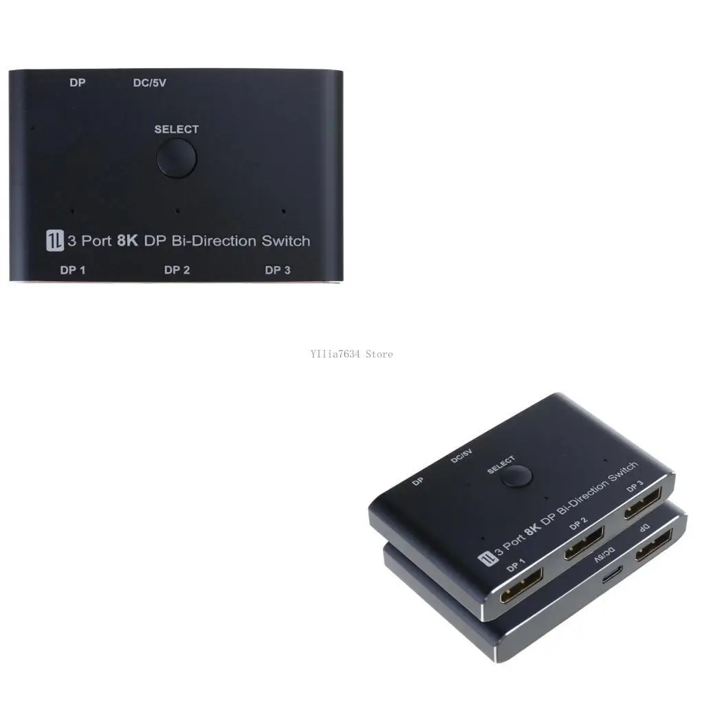 Адаптер-сплиттер DP1.4 1.4 Select Switcher Box для настройки трех экранов Передача видео 8K30 Гц
Адаптер-сплиттер DP1.4 1.4 Select Switcher Box для настройки трех экранов Передача видео 8K30 Гц