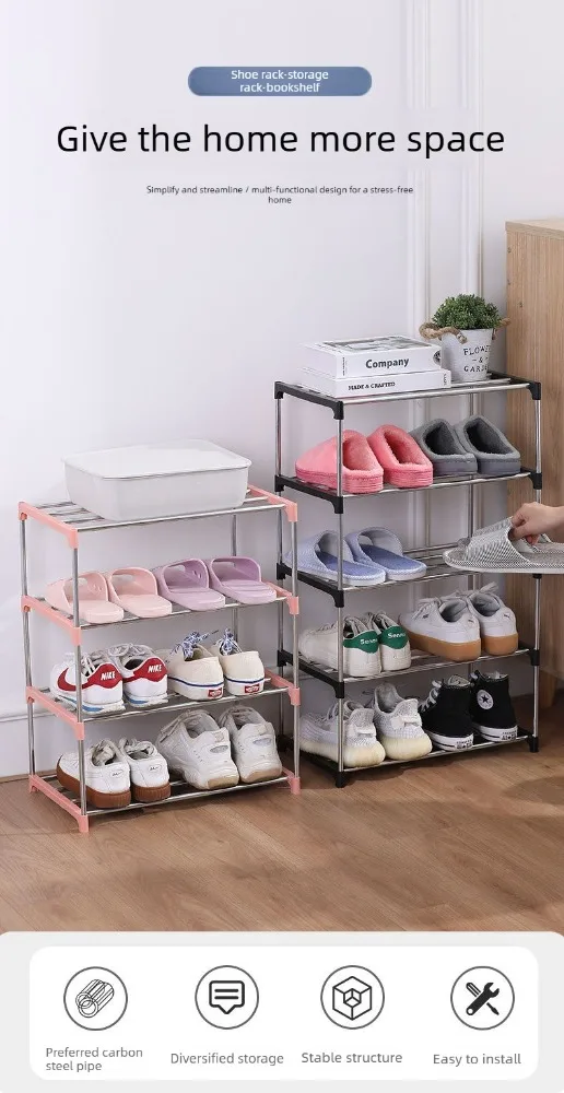 Multilayer Lightweight Movable Small Shoe Rack Space Saving Shoe Storage Shelf For Dorm Entrance Home Economic Shoe Cabinet
Multilayer Lightweight Movable Small Shoe Rack Space Saving Shoe Storage Shelf For Dorm Entrance Home Economic Shoe Cabinet