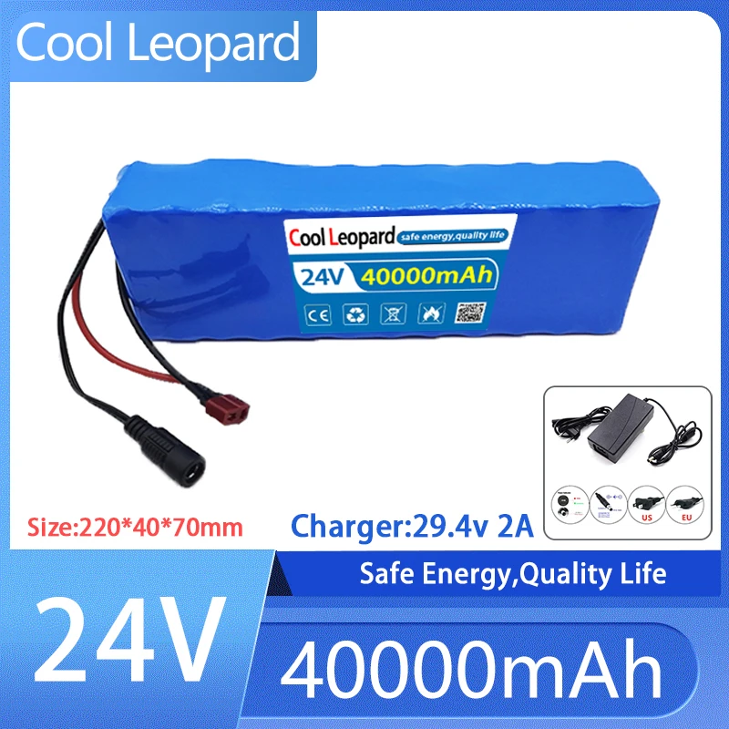 Rechargeable 18650 7S3P 24V 40Ah Li-Ion Battery Pack,for Electric Bicycle Scooter Replacement Lithium Battery+29.4V 2A Charger
Rechargeable 18650 7S3P 24V 40Ah Li-Ion Battery Pack,for Electric Bicycle Scooter Replacement Lithium Battery+29.4V 2A Charger