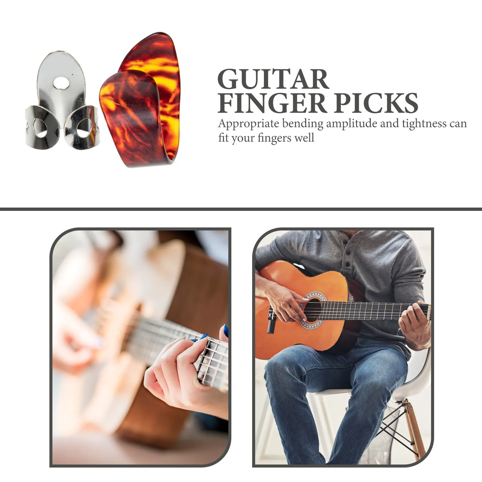 Stainless Steel Guitar Finger Picks Durable Reusable Comfortable Protect Fingers Pain Sweat Beginners Professional
Stainless Steel Guitar Finger Picks Durable Reusable Comfortable Protect Fingers Pain Sweat Beginners Professional