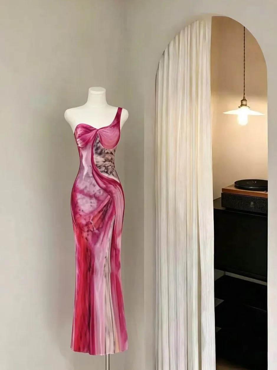 Summer Vacation Style Women's Pure Desire Strapless Slimming High Waist Dress Korean Style A-Line Skirt No Sleeve Bodycon Dress
Summer Vacation Style Women's Pure Desire Strapless Slimming High Waist Dress Korean Style A-Line Skirt No Sleeve Bodycon Dress