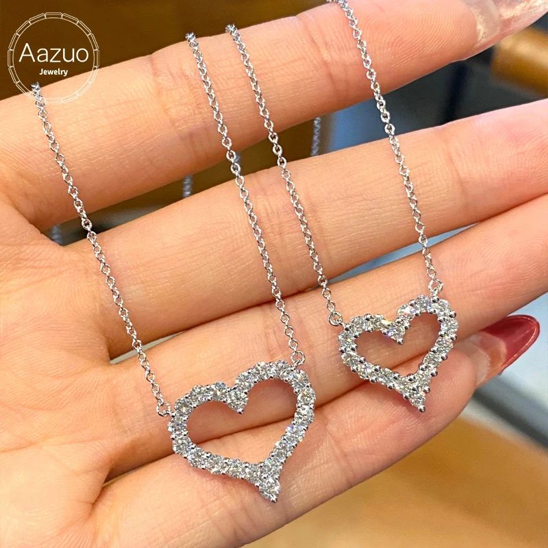 Aazuo High Quality Jewerly 18 Karat Gold Real Diamonds Lovely Heart Square Necklace Gife For Woman Senior Party Charm Jewelry
Aazuo High Quality Jewerly 18 Karat Gold Real Diamonds Lovely Heart Square Necklace Gife For Woman Senior Party Charm Jewelry