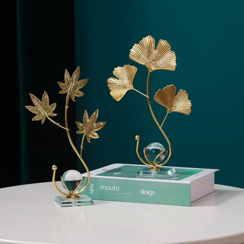 Nordic Iron Art Leaf Crystal Ball Decoration Creative Home, Living Room, Office Desktop Ginkgo Leaf Decoration
Nordic Iron Art Leaf Crystal Ball Decoration Creative Home, Living Room, Office Desktop Ginkgo Leaf Decoration