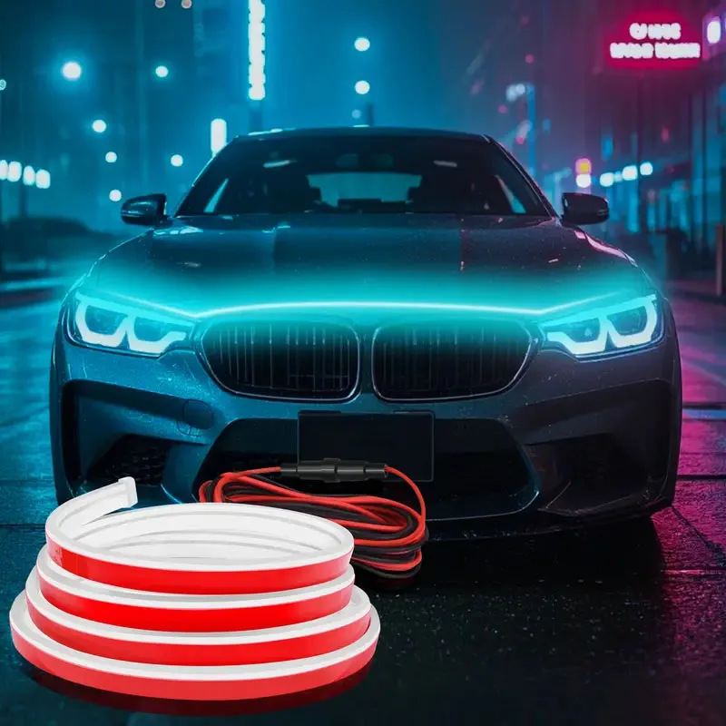 Daytime Running Lights LED Engine Hood Light Bar Kit High Brightness Flexible Hood Strip Waterproof for SUV Truck Accessories 
Daytime Running Lights LED Engine Hood Light Bar Kit High Brightness Flexible Hood Strip Waterproof for SUV Truck Accessories