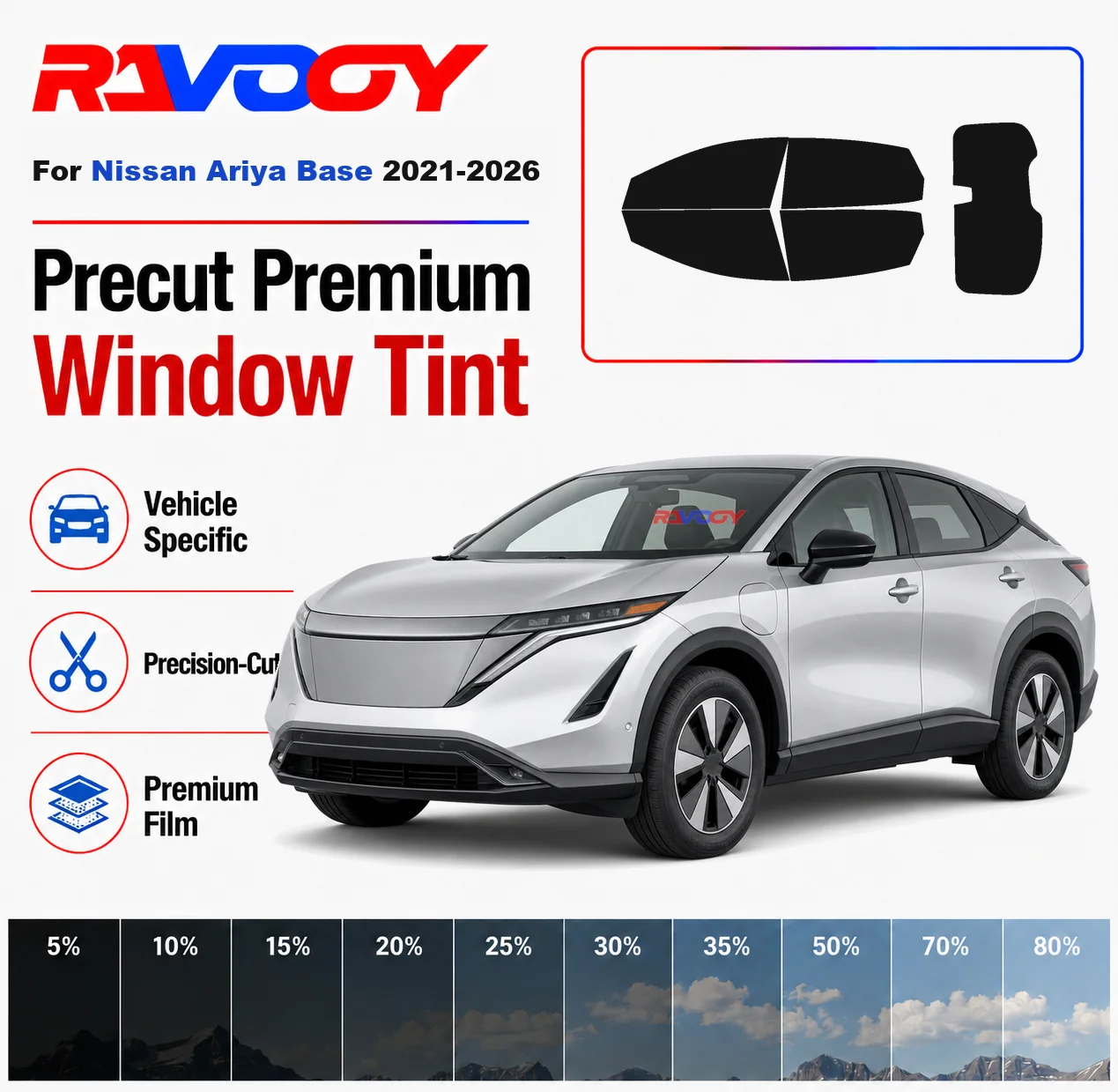 Premium Precut Window Tint Kit Front Rear Windows Rear Windshield For Nissan Ariya Base 2021-2026 Complete Set Nano Ceramic Film
Premium Precut Window Tint Kit Front Rear Windows Rear Windshield For Nissan Ariya Base 2021-2026 Complete Set Nano Ceramic Film