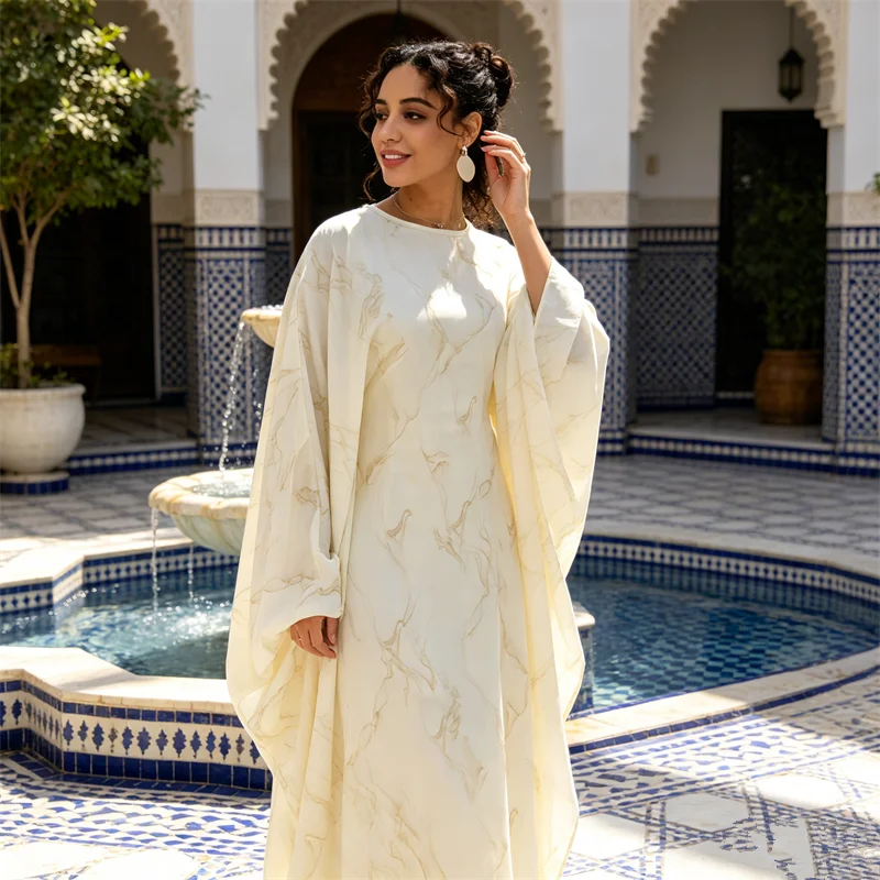 Butterfly Sleeve Ramadan Abaya Eid Muslim Dress Inside Belt Party Gown Dubai Turkey Kaftan Islam Clothing Women Kebaya Arab Robe
Butterfly Sleeve Ramadan Abaya Eid Muslim Dress Inside Belt Party Gown Dubai Turkey Kaftan Islam Clothing Women Kebaya Arab Robe