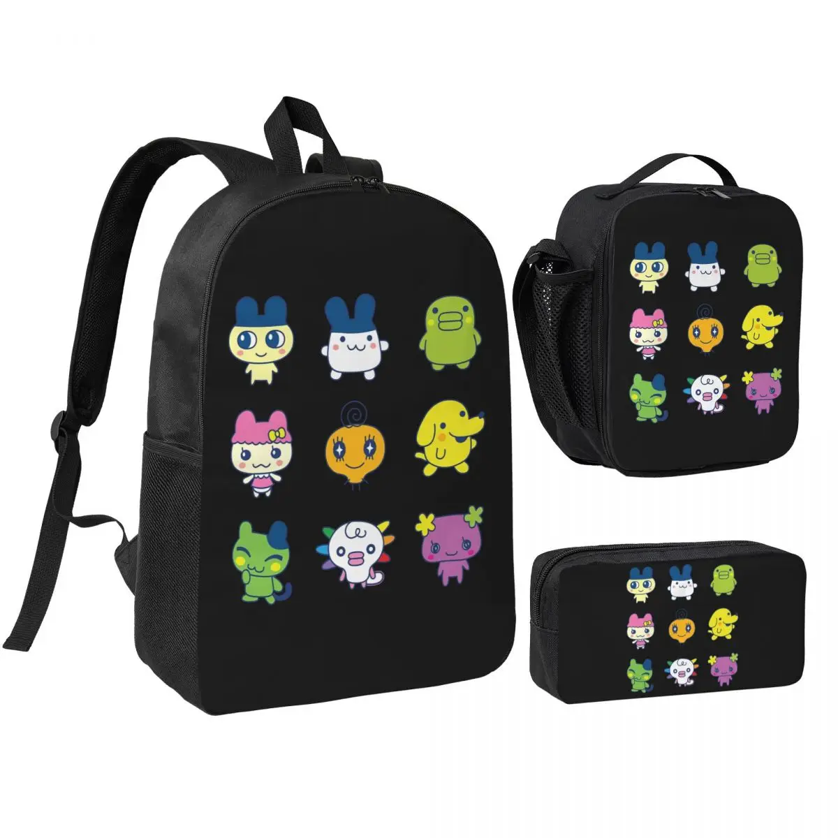 Tamagotchi Set Large Backpack Boys Girls BookBag School Bag Shoulder Bags 3ps Insulated Lunch Bag Pencil Case
Tamagotchi Set Large Backpack Boys Girls BookBag School Bag Shoulder Bags 3ps Insulated Lunch Bag Pencil Case
