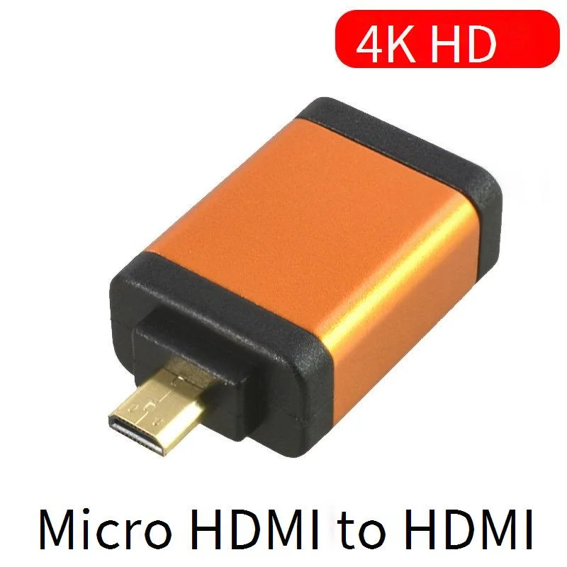 4K Micro HDMI to HDMI Cable Aluminum Alloy Shell for Tablet Camera Connect Monitor TV Projector 1080P Gold Plated
4K Micro HDMI to HDMI Cable Aluminum Alloy Shell for Tablet Camera Connect Monitor TV Projector 1080P Gold Plated