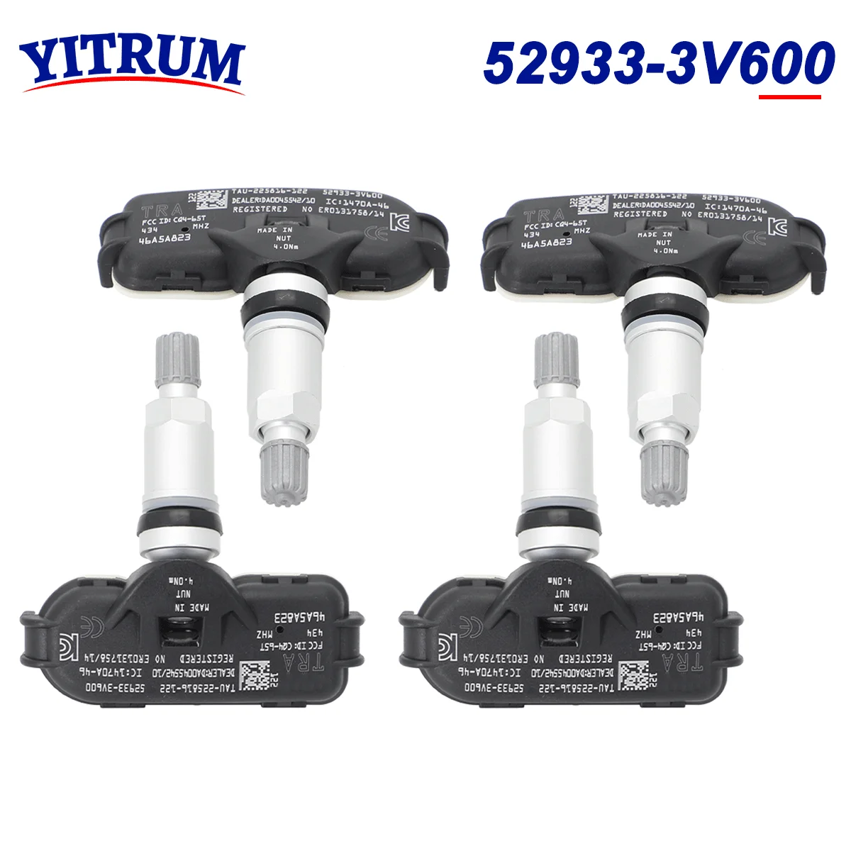 YITRUM 52933-3V600 Tire Pressure Sensor For Hyundai Azera Grandeur i40 KIA Mohave Rio TPMS Sensor 529333V600 433MHz Wholesale
YITRUM 52933-3V600 Tire Pressure Sensor For Hyundai Azera Grandeur i40 KIA Mohave Rio TPMS Sensor 529333V600 433MHz Wholesale