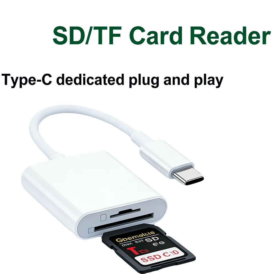 2 in 1/ 3 in 1OTG Type C Card Reader USB Flash Drive SD TF Cardreader for iPad Tablet Type C to Smart Memory Card
2 in 1/ 3 in 1OTG Type C Card Reader USB Flash Drive SD TF Cardreader for iPad Tablet Type C to Smart Memory Card