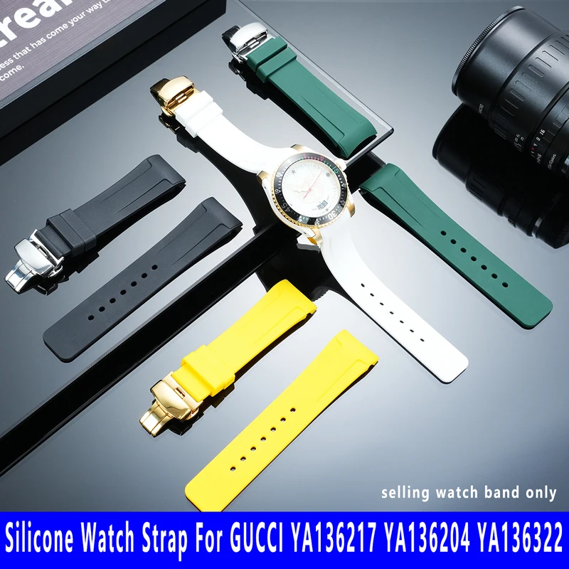 20mm 23mm Arc-shaped Silicone Watch Strap For GUCCI YA136217 YA136204 YA136322 Rubber Watch Band Arc-shaped Interface Wristband
20mm 23mm Arc-shaped Silicone Watch Strap For GUCCI YA136217 YA136204 YA136322 Rubber Watch Band Arc-shaped Interface Wristband