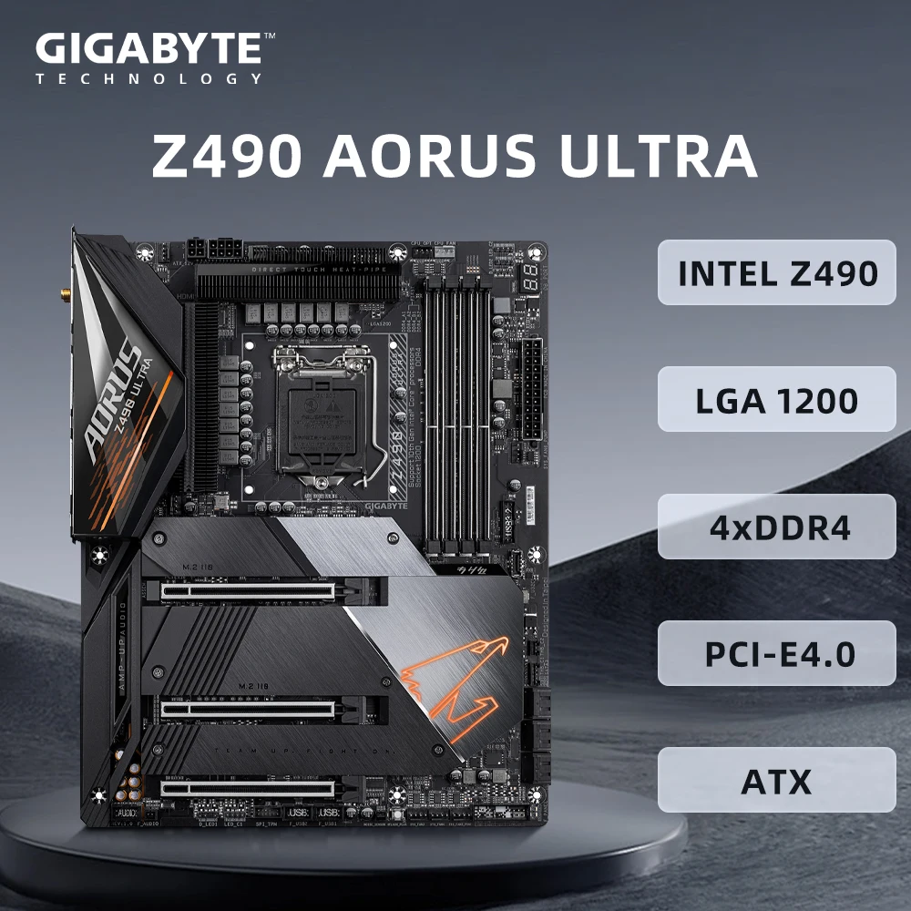 Gigabyte Z490 AORUS ULTRA Motherboard Support i9-11900KF 10900K i7-11700F 10700KF i5-11600K 10600 CPU LGA1700 4xDDR4 M.2 ATX
Gigabyte Z490 AORUS ULTRA Motherboard Support i9-11900KF 10900K i7-11700F 10700KF i5-11600K 10600 CPU LGA1700 4xDDR4 M.2 ATX