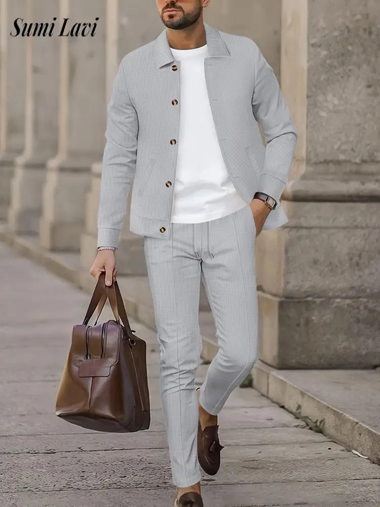 Stylish Mens Shirts And Pants Two Piece Sets 2026 Spring Fall Outdoor Casual Waffle Plaid Textured Suits Men Clothing Outfits
Stylish Mens Shirts And Pants Two Piece Sets 2026 Spring Fall Outdoor Casual Waffle Plaid Textured Suits Men Clothing Outfits