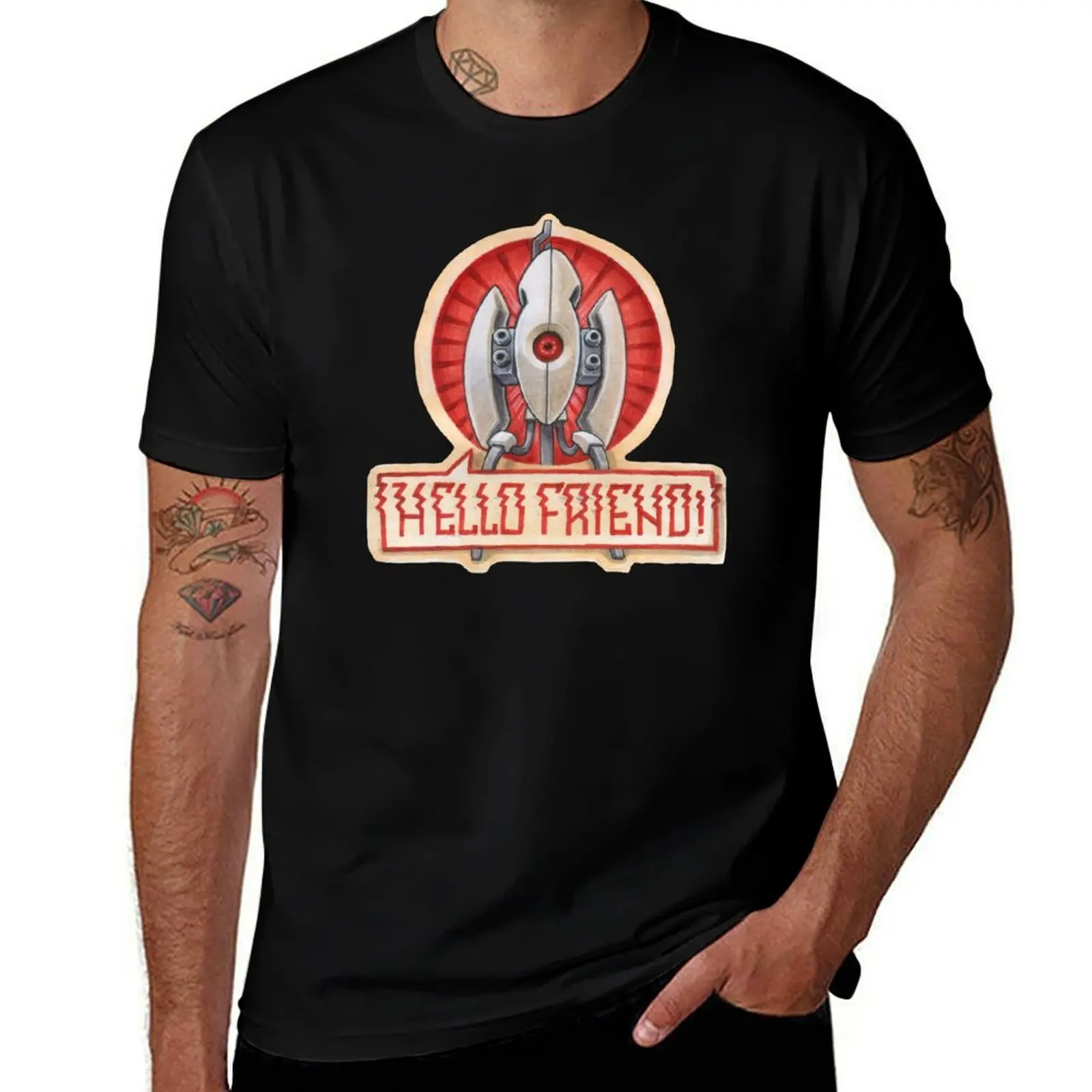 Hello friend! - PORTAL Turret gun T-Shirt t shirts with prints anime t shirts for man T-Shirt
Hello friend! - PORTAL Turret gun T-Shirt t shirts with prints anime t shirts for man T-Shirt