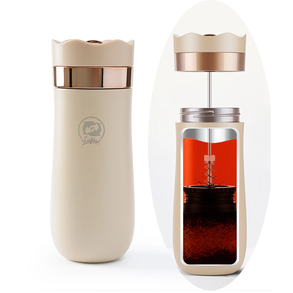 i Cafilas 12oz Portable Coffee Maker French Press Pot Stainless Steel Travel Camping Outdoor 320ml Coffee Bottle Keep Cool & Hot
i Cafilas 12oz Portable Coffee Maker French Press Pot Stainless Steel Travel Camping Outdoor 320ml Coffee Bottle Keep Cool & Hot