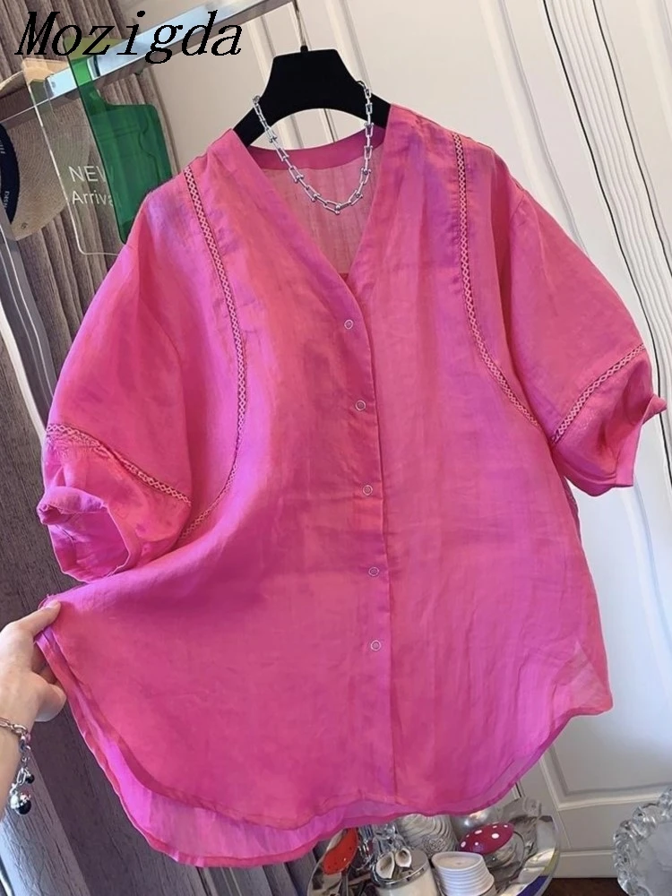 Summer Korean Single Breasted Blouse Women Loose Short Sleeve Shirt Ladies Tops Solid Color Temperament Blouses Camisas De Mujer
Summer Korean Single Breasted Blouse Women Loose Short Sleeve Shirt Ladies Tops Solid Color Temperament Blouses Camisas De Mujer