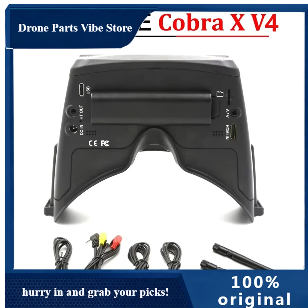 FySKYZONE Cobra X V4 FPV Goggles 5.8Ghz 48CH FPV Receiver 1280x720 LCD with DVR for RC Airplane FPV Racing Drone
FySKYZONE Cobra X V4 FPV Goggles 5.8Ghz 48CH FPV Receiver 1280x720 LCD with DVR for RC Airplane FPV Racing Drone