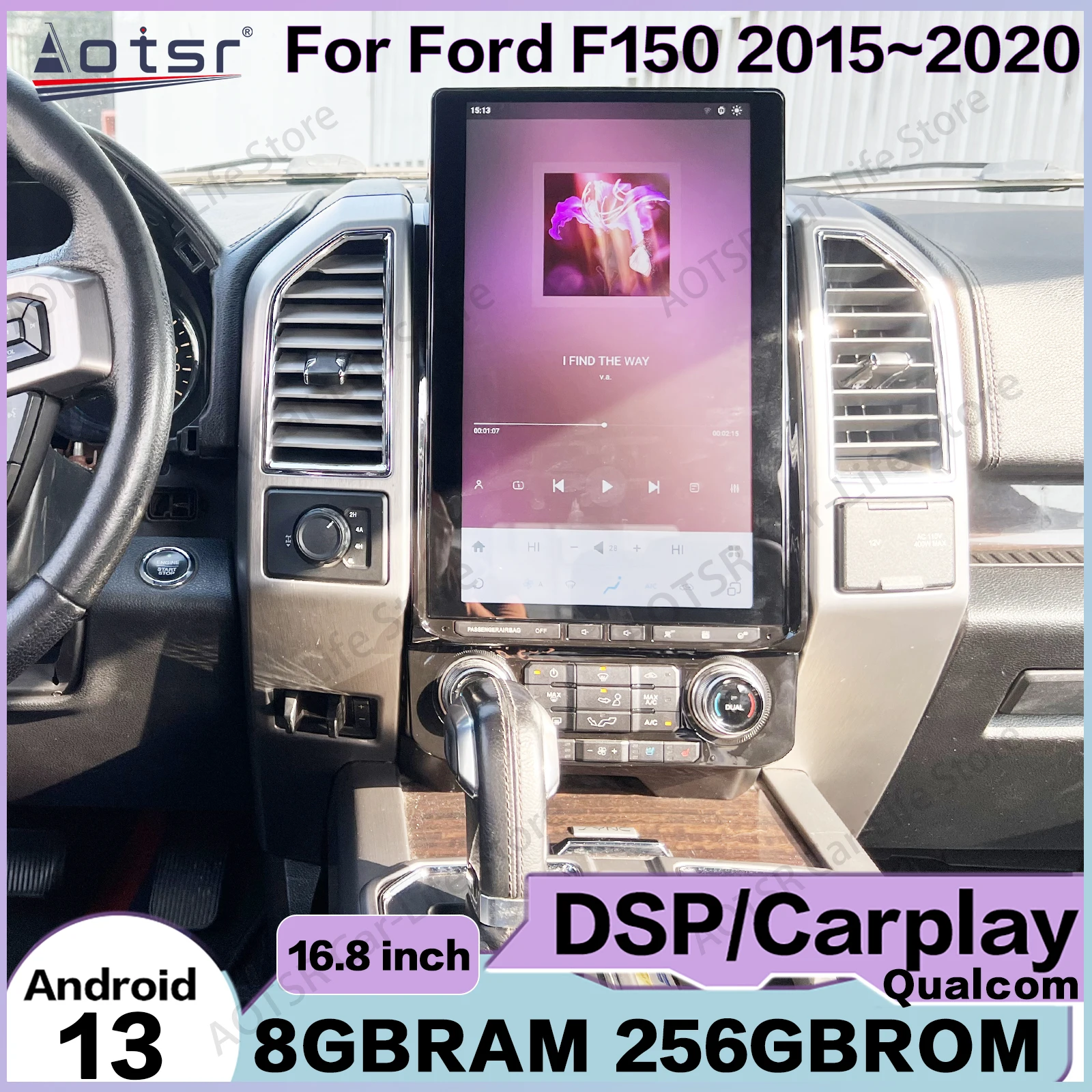 16,8-дюймовая автомобильная интеллектуальная система Qualcomm для Ford F150 2015-2020 на Android 13: автомагнитола, GPS-навигация, аудио и стереосистема
16,8-дюймовая автомобильная интеллектуальная система Qualcomm для Ford F150 2015-2020 на Android 13: автомагнитола, GPS-навигация, аудио и стереосистема